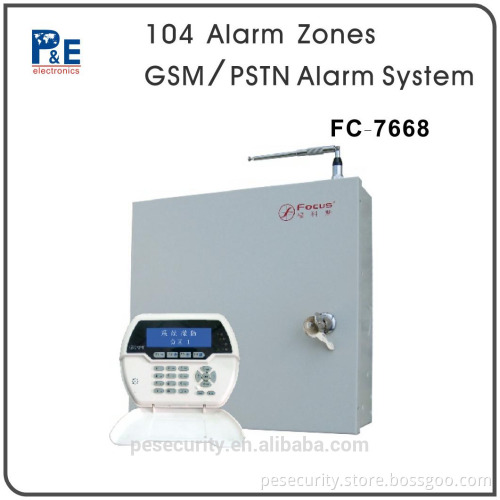 96 Wired Zone Burglar Fire Alarm system, IP GPRS Burglar Fire Alarm System
